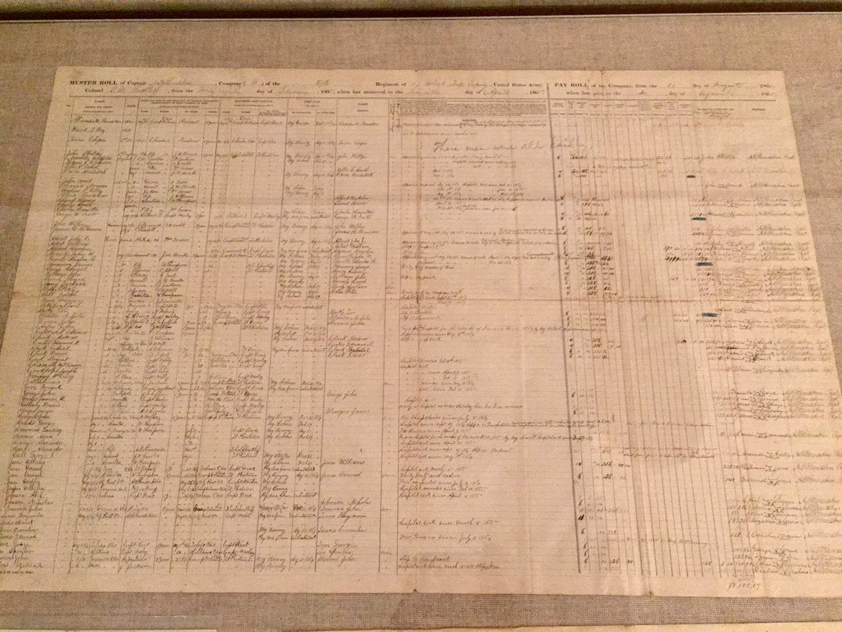 The 2nd USCT regimental flag at the State Museum and the muster rolls of the 5th USCT at the National Civil War Museum left me speechless.