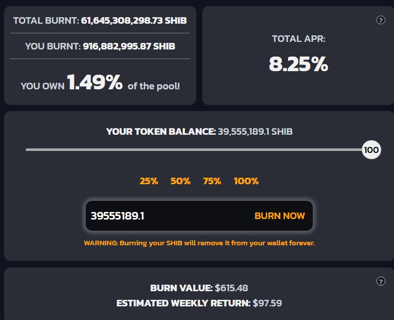 shib_superstore's tweet photo. Burn!

39.5M SHIB gone!
($615)

We were able to burn about $40 more than last week, great job everybody! Consistency is key!

The standout this week was Upside, burning almost $100

Remember the #1levelchallenge and visit https://t.co/d0goxr6sys for all the ways to burn with me. https://t.co/tMDNDG4yKu