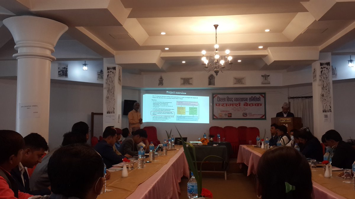 gopyKrishna's tweet photo. We @tek_dong @RameshS60528611, @gopyKrishna presented @SajagNepal's ongoing #landslidemonitoring works in #Temal, Kavre during DDMC Consultation Meeting, today. It was great to share our joint work with larger DRR community at district. Thanks DDRC Kavre for this opportunity. https://t.co/32EcEm8B4d