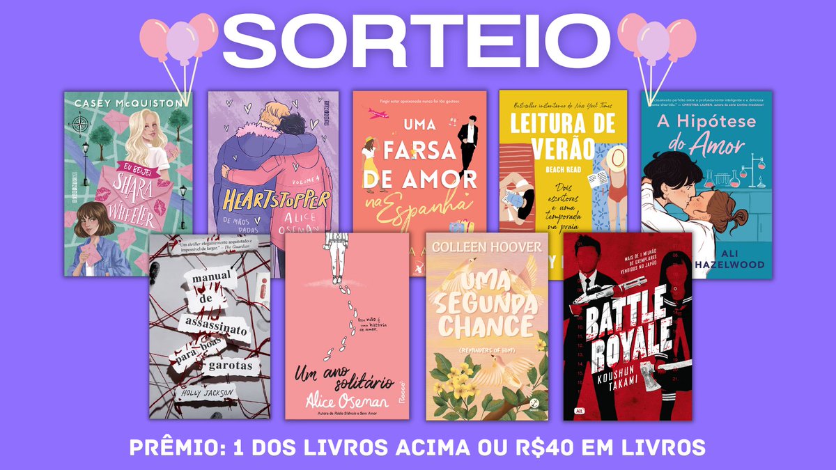 promohunters_'s tweet image. 🚨 SORTEIO 🚨

🏆 Prêmio: 1 dos livros da imagem ou R$40 em livros

Siga as regras:
⚠️ Seguir  @promohunters_ e @moliterarios  
⚠️ Dar RT nesse tweet

O resultado sai no dia 19/08. Boa sorte! 🍀💜