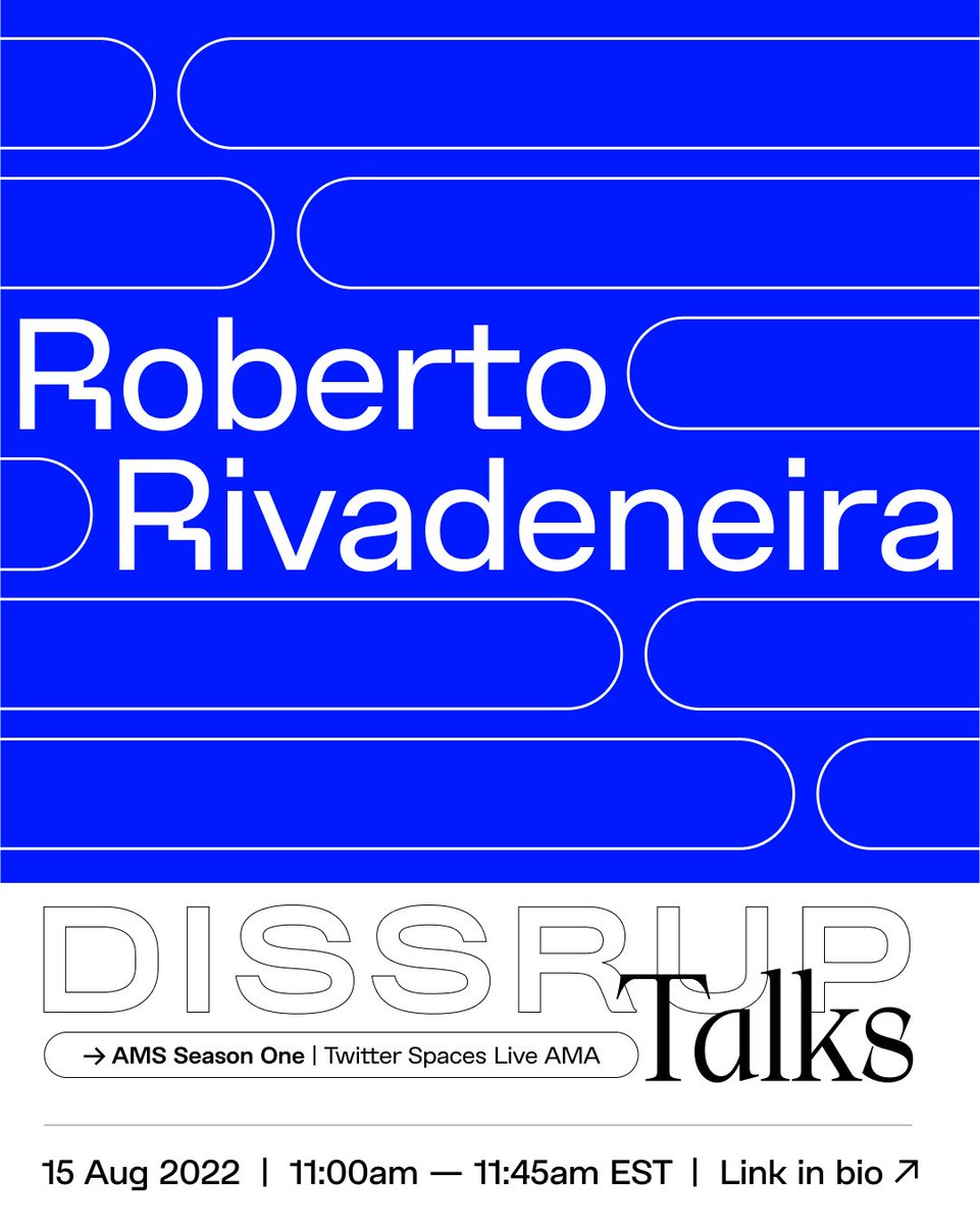 We’ll be hosting a live AMA with <a href="/Rivadeneira___/">Roberto Rivadeneira</a> on the launch of his debut digital art collection, Alternate Medium Space (AMS), tomorrow 15/08 at 11am EST!

We’ll be asking questions about his new collection, their perspective on contemporary art, and their artistic journey.