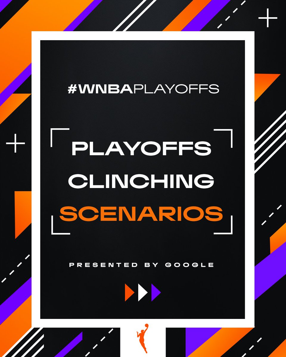 WNBA's tweet photo. IT'S UP 👀

Once again the last day of the WNBA regular szn comes down to the WIRE ‼️

Here's a thread of possible clinching scenario's, follow along today to see where things pane out leading up to the #WNBAPlayoffs presented by @Google ⤵️ https://t.co/T3RuGfZlCU