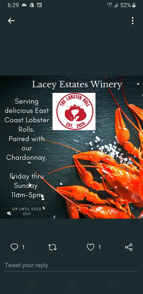 Lacey Estates Winery (@laceyestates804) on Twitter photo Try a flight of our Chardonnays and pair it with a delicious East Coast lobster roll. 11am-5pm or until sold out. #princeedwardcountywine #winetasting #sundayvibes <a href="/PECWines/">PECWines</a> <a href="/AttractionsOnt/">Attractions Ontario</a> <a href="/VisitTheCounty/">Visit the County</a> <a href="/WineCountryOnt/">Wine Country Ontario</a> <a href="/ontario_made/">Ontario Made</a> Try a flight of our Chardonnays and pair it with a delicious East Coast lobster roll. 11am-5pm or until sold out. #princeedwardcountywine #winetasting #sundayvibes <a href="/PECWines/">PECWines</a> <a href="/AttractionsOnt/">Attractions Ontario</a> <a href="/VisitTheCounty/">Visit the County</a> <a href="/WineCountryOnt/">Wine Country Ontario</a> <a href="/ontario_made/">Ontario Made</a>