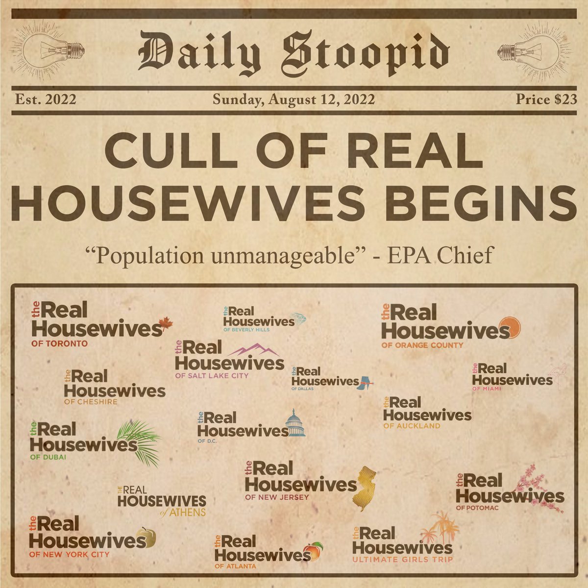daily_stoopid's tweet photo. Follow @daily_stoopid for more wildlife news
#realhousewives #cull #thecull #culling #satirememes #satiregram #funny #funnyheadlines #comedyheadlines #comedy #realhousewivesofatlanta #realhiusewivesofbeverlyhills https://t.co/Qf7i4bJI8g
