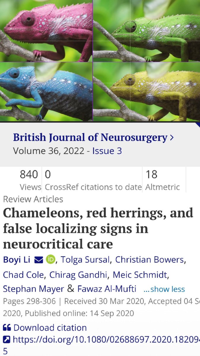 almuftifawaz's tweet photo. Chameleons,Red herrings & False localizing signs in Neurocritical Care by @BoyiLi8 https://t.co/Vv3DiR5V15 in #BJNSx
High yield 📃for trainees to learn about:
#Kernohan #PseudoDandyWalker
#Ondine’s #Curse #Pingpong👀
#WEBINO
https://t.co/TZ2nUKZHL1
#Neurosurgery #Neurology https://t.co/9QaTN2HMk0