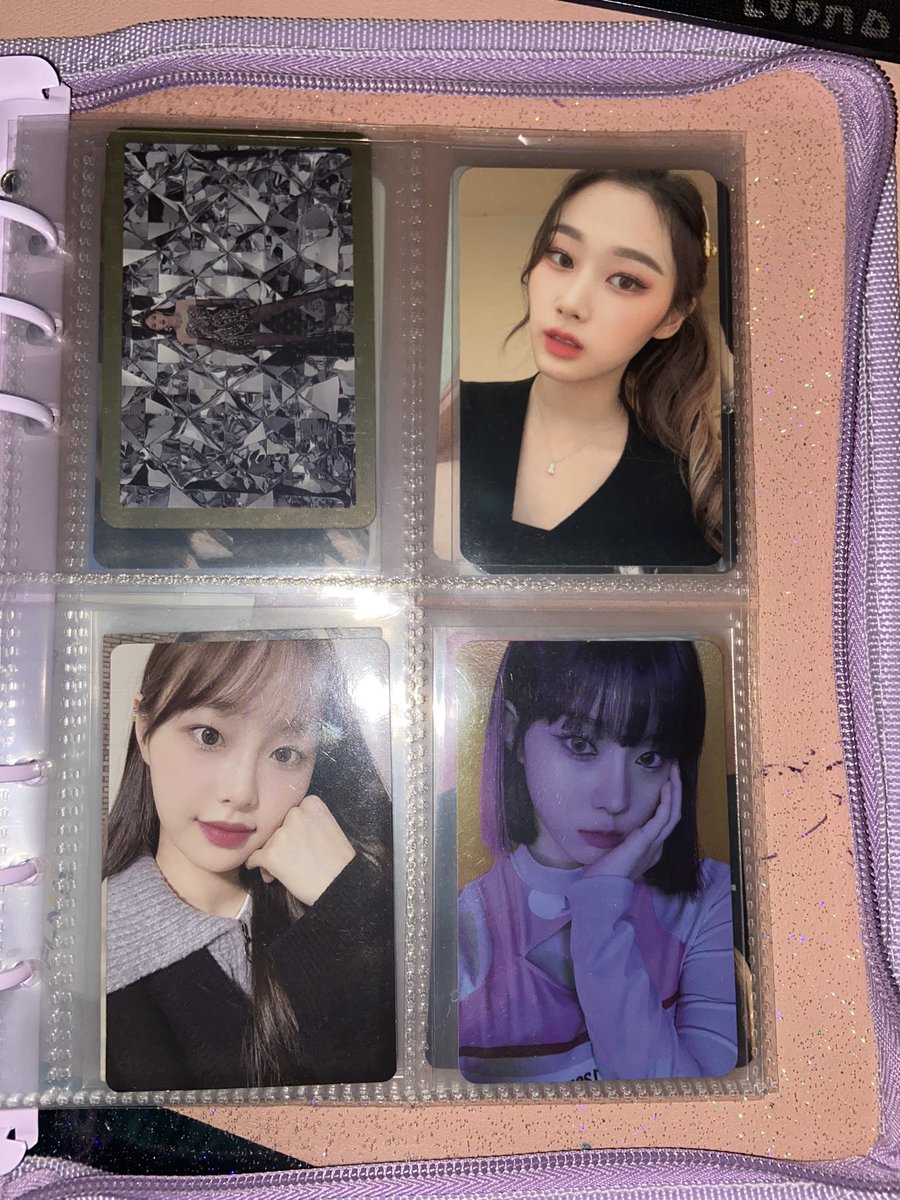 kangherein's tweet photo. nayeon feel special gold card
giselle sgs exclusive photocard hallucination quest
chuu loonaverse: from trading card
winter ube - hallquest

🏷 wts lfb ph loona aespa savage

[the dents are from the binder, not the photocard itself] https://t.co/qdeAJIAn0x