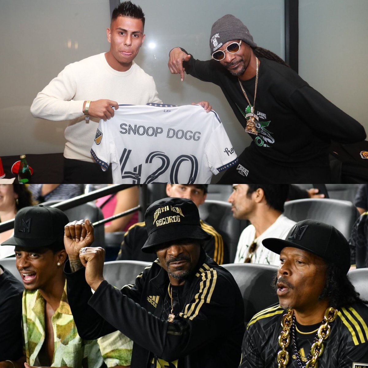 MLS's tweet photo. Choose your fighter: Galaxy Snoop or LAFC Snoop https://t.co/OtMW0LjWRN