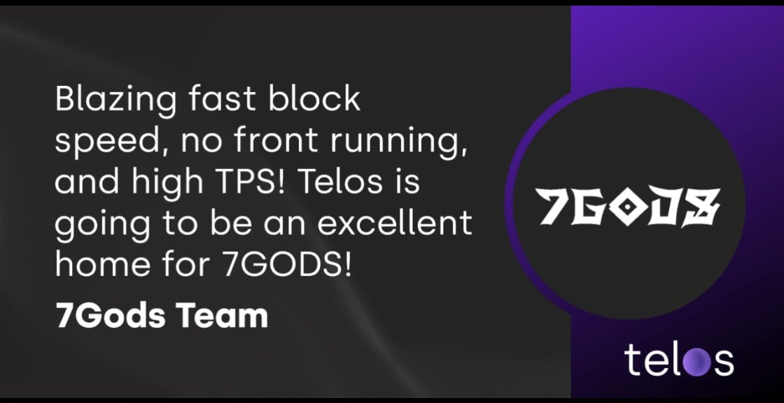 HelloTelosNL's tweet photo. We vroegen de ontwikkelaars van @7godsxyz over het bouwen van hun geavanceerde #NFT-game, #WhyTelos?
'Dit is wat ze te zeggen hadden. https://t.co/oWwCscy3bU