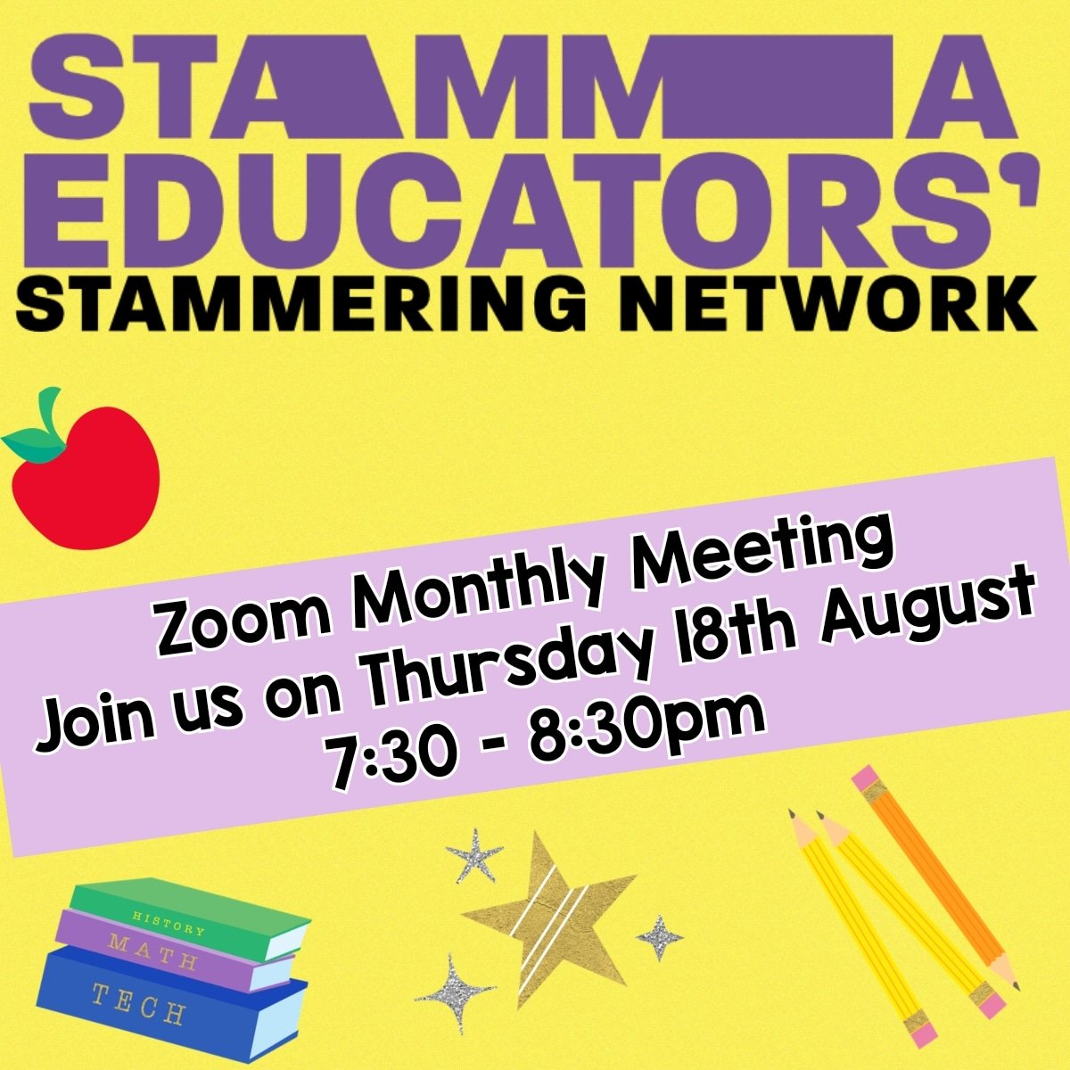 stammaeducators's tweet photo. Please join us this Thursday for our monthly meeting! Here, we will be introducing our new members and having a look at the draft document we will be sending to schools. Email stammaeducators@gmail.com to get the Zoom link. 😊 https://t.co/2N0MI2hrCp