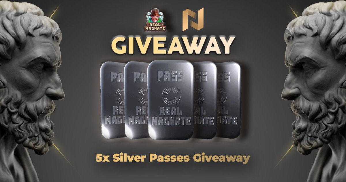 To support our community we're giving away 𝟱𝘅 𝗦𝗶𝗹𝘃𝗲𝗿 𝗣𝗮𝘀𝘀𝗲𝘀 with a total value of 𝟮𝟱𝟬$ / 𝟮𝟬𝟬𝟬 $WAXP! 🤩🤩

Good luck!⚡️
━
🚀Follow <a href="/nfthorizon_io/">NFT Horizon</a> &amp; <a href="/real_magnate/">Real Magnate</a> 
🚀Like &amp; RT
🚀Tag 2 Friends
━
🗓️Ends on 17 August at 10:00 UTC
#NFTGiveaway #NFT #NFTGiveway