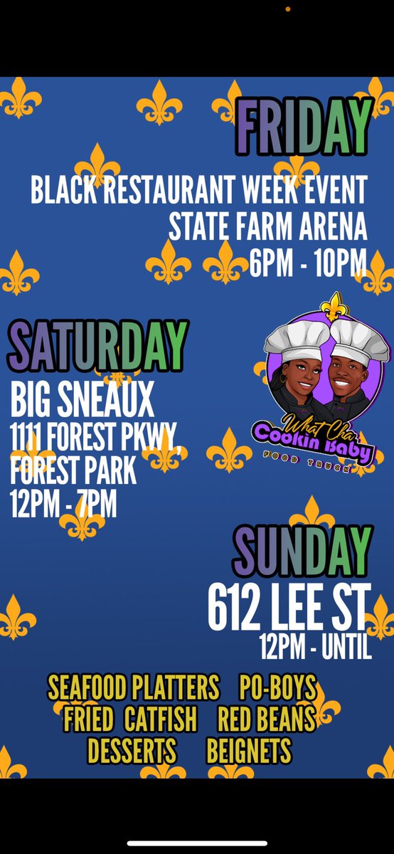 JadaBlackBeauty's tweet photo. Sunday 
612 Lee Street 
12-Sold Out 

⚜️👩🏾‍🍳 https://t.co/i74C1Oiekm