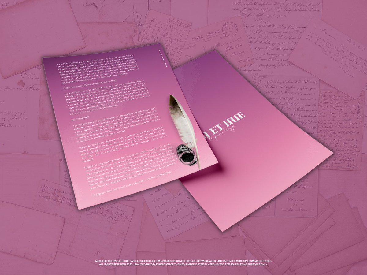 ⠀

          ( ꕤ ) TOI      ET      HUE
          by     LE PERCE-NEIGE 

          #LÉWeekLongActivity02 

⠀