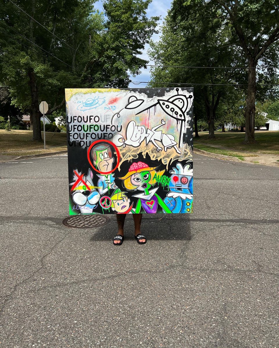 JMitchell_Art's tweet photo. "Don't ask me about UFOs" 🛸

4ft x 4ft
Gallery Stretched Canvas 
Spray Paint, Acrylic, Pastel &amp; Ink
#Available 

Dm or Email to Inquire 👽 https://t.co/n0OBoU7uVj