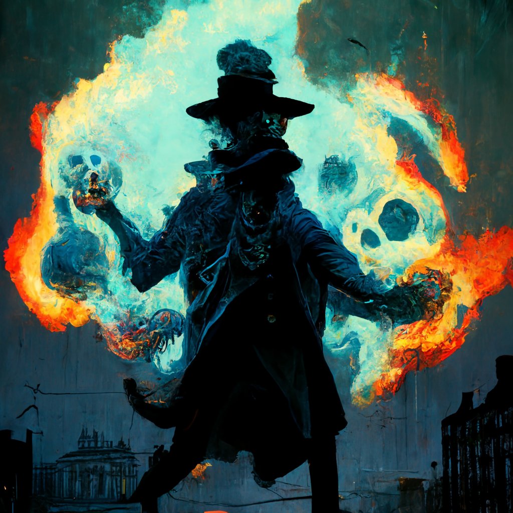 Celestia_SP's tweet photo. What happens when I try describing #SkulduggeryPleasant to an AI art generator. #aigeneratedart #MidjourneyAI https://t.co/cJTrmdXN69