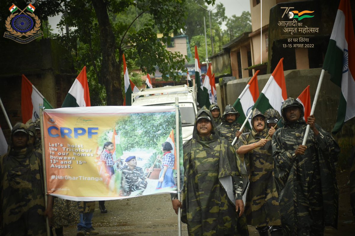 8Bncrpf's tweet photo. #HarGharTiranga Under #AzadiKaAmritMahotsav, continued on 14-08-22 and celebrated by Officers, Jawans and civilians  in the outskirts area of G-08 #CRRF,at Kotagarh and D-08 CRPF,at Chandrapur locations. Instilled the sense of patriotism in heart and mind of common citizens.#08BN https://t.co/RZzyu1vRF7