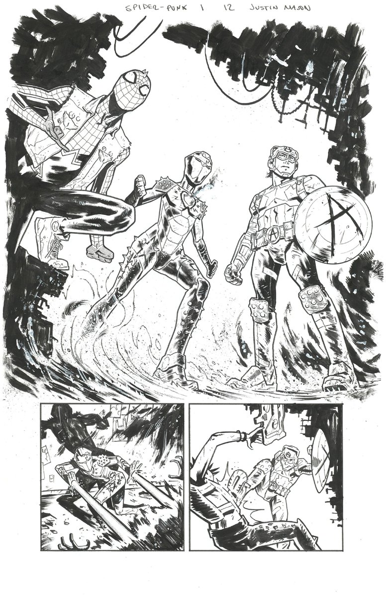 comicartfans's tweet photo. ComicArtFans Roundup - Justin Mason Artwork - https://t.co/RrnOUGmze9 #JustinMason #SpiderPunk #RiotHeart #CaptainAnarchy #ComicArtFans #ComicArt https://t.co/toQpjh7mCz