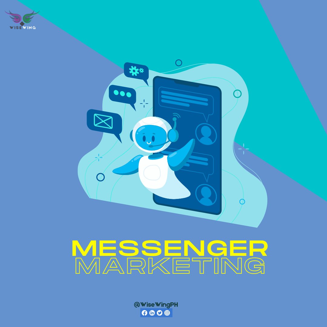 WiseWingPH's tweet photo. Boost product sales, and customer engagement, increase leads, and provide immediate assistance using the game-changing communication tool that enables you to build Facebook Messenger bots to enhance your brand marketing! https://t.co/5rlR6hCvOr