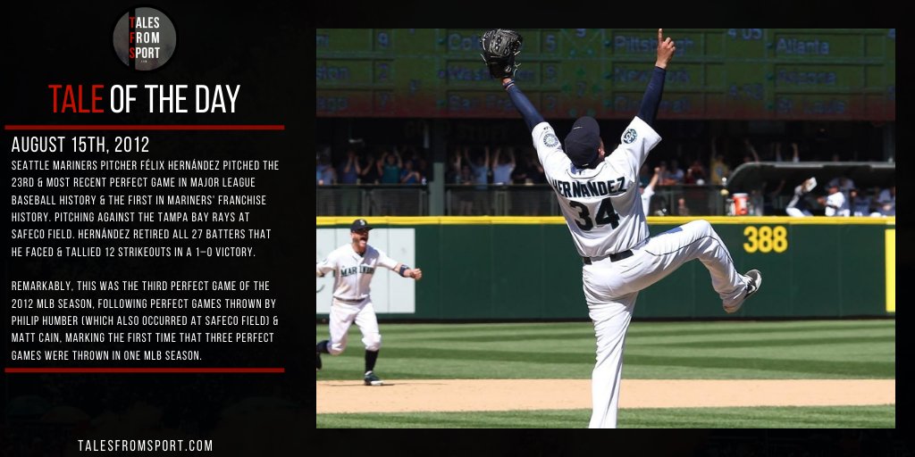 TalesFromSport's tweet photo. #TaleOfTheDay
Ft. @Mariners, @MLB & Félix Hernández
#OnThisDay https://t.co/dHrun0ovFu