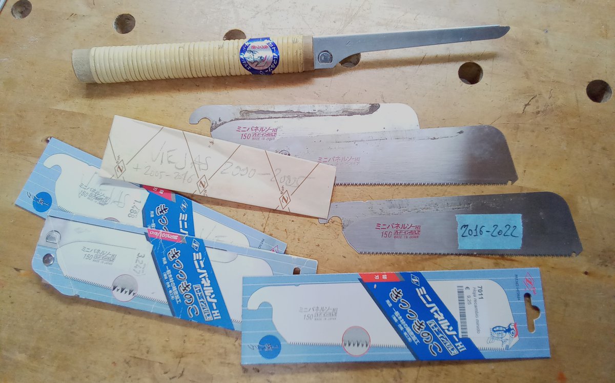 SolEnFlandes's tweet image. Time to change saw blade. This one has faithfully served for around six years, 2016-2022! 👍🪚
First blades were bought in Spain (in pesetas!) next one will come from German shop @DICTUM_GmbH
#woodworking #handmade #JapaneseTools #Zsaws