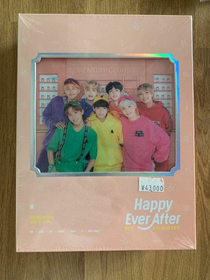 Pratt2A's tweet photo. Sell a bts 4th muster happy ever after official dvd. This item is a new factory sealed item but has sun damage on one end as can be seen in the picture. Selling for £200 plus postage. #BTSJIMIN #BTS_RunBTS #BTSJIN #BTS_VLOG #BTSKpop #BTS_Proof #BTSV #BTS_Butter https://t.co/vbD5O5ZoNX