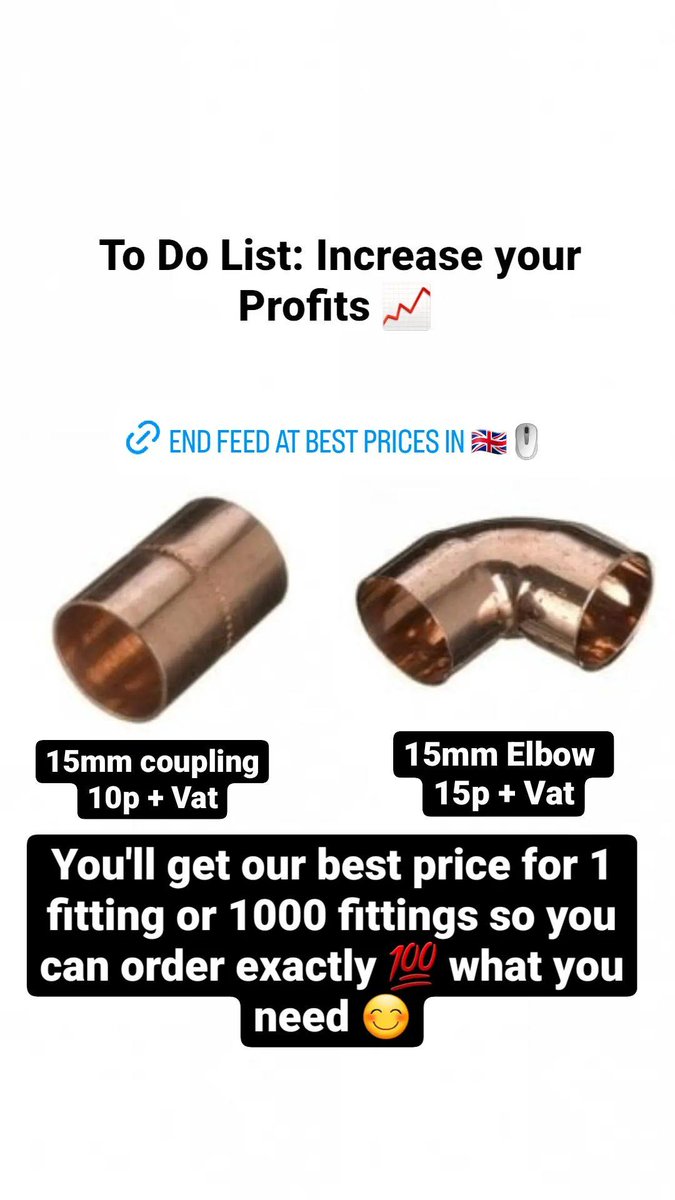 Our Mission is to Increase Plumbers Profits 📈 
macdonaldplumbingsupplies.com/pipe-fittings-…

You'll get the best price for 1 Fitting or 1000 Fittings so you can order exactly what you need 💯 and know you're getting the best deal

We have the lowest Free Delivery threshold in our industry (£50+Vat)