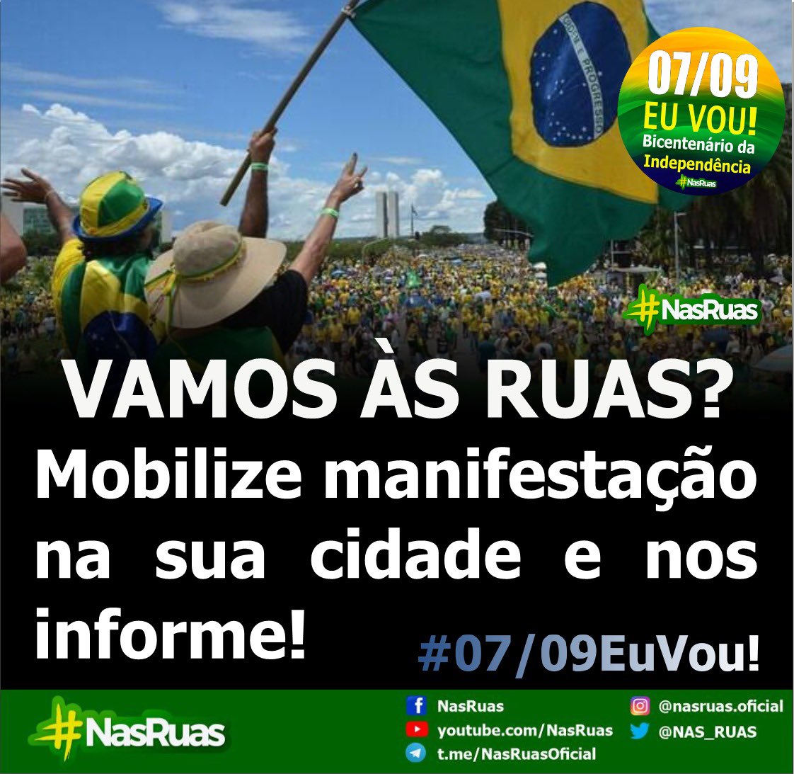 #Dia07EuVou 
#Dia07VaiSerGigante