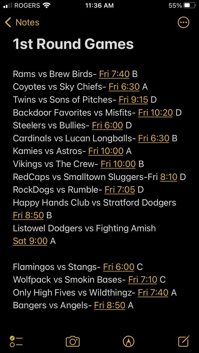 GrizzlySloPitch's tweet photo. Happy Sunday from the Grizzlies and Jesus. Here are the first round matchups for the 43rd annual Cornfest. Full schedule will be posted on Tuesday. https://t.co/NWH29KsgFa