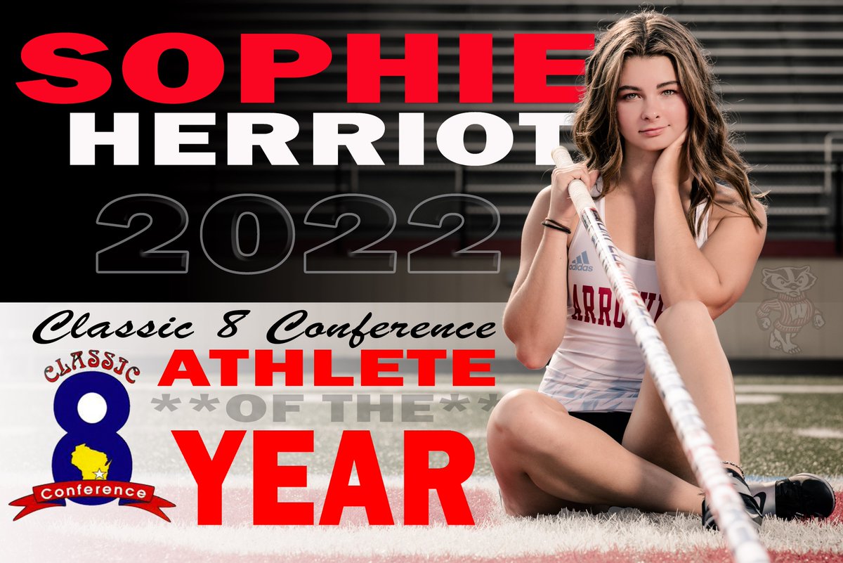CoachHerriot's tweet photo. We just received the announcement that our vaulters @sophherriot and @MaxReb2023 have been named The Classic Eight Field Athletes of the Year. Max will return for his senior season this school year while Sophie heads to @BadgerTrackXC ! https://t.co/qmD3V3UcW0