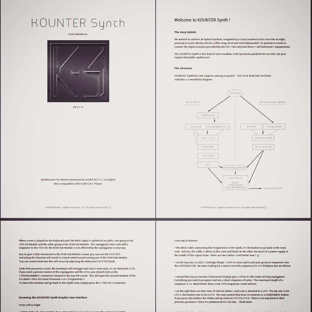 fluidshell's tweet image. WIP: KOUNTER Synth, writing the User Manual. The instrument is not ready yet but it&apos;s a good way to ensure that the product is understandable.
#SoftwareSynth #Kontakt #UIdsign

Poke @bpblog 😉