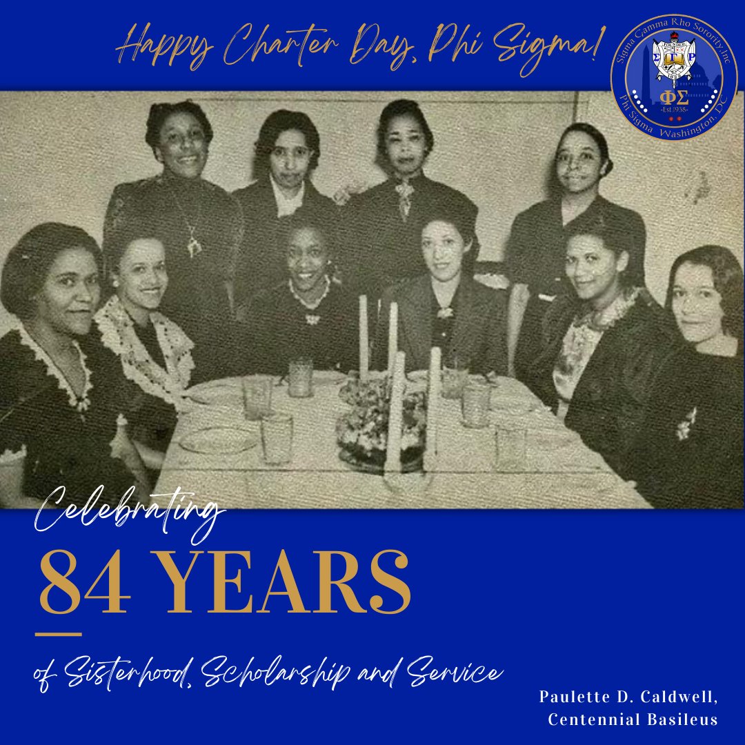 PhiSigma1938's tweet photo. Happy 84th Charter Day to the Phenomenal Phi Sigma Chapter! #phenomenalphisigma84th, #phisigma84th, #PhiSigmaChapterDay https://t.co/qwEx5zEYIw