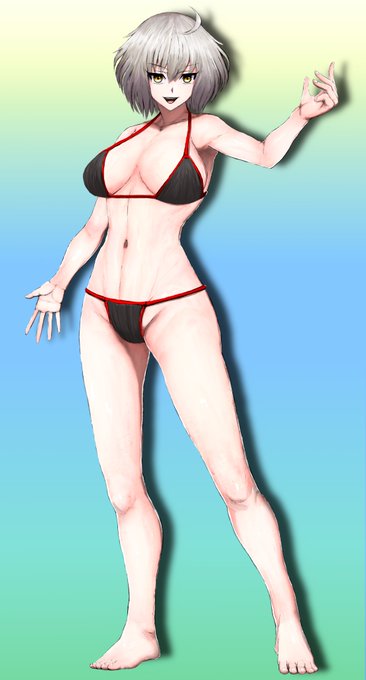 水着っぽいのなら後、シークエンス描いておりましたね。
If it is swimsuit-like, you have drawn a sequence later. 