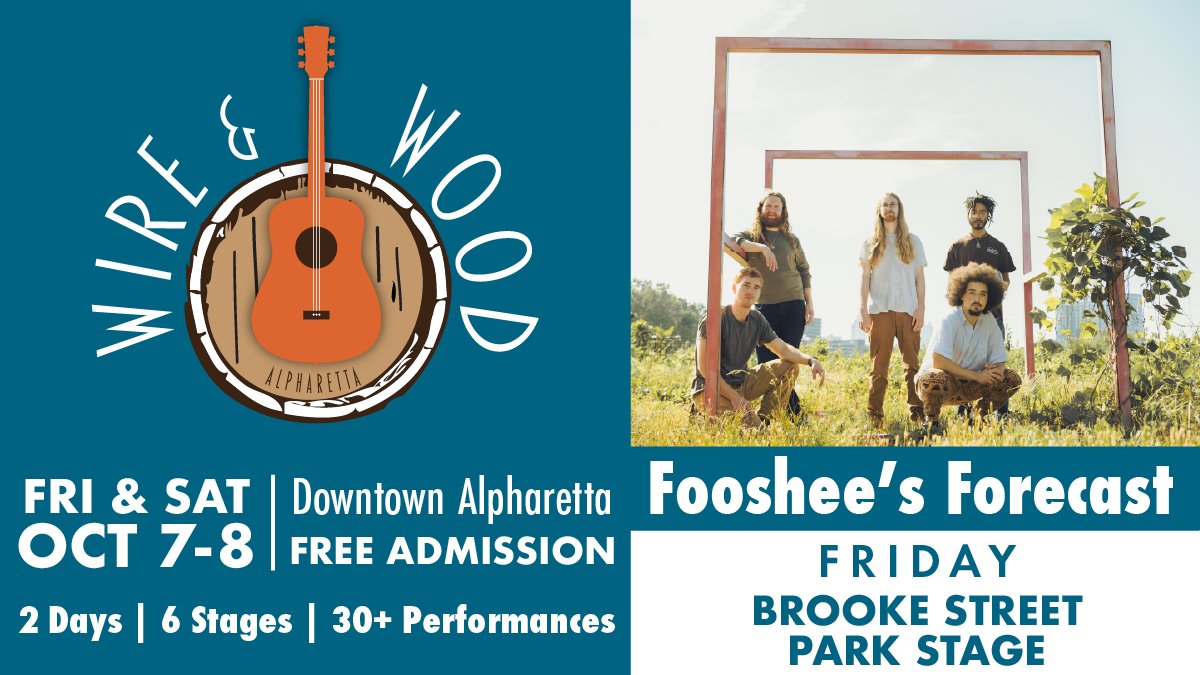 Experience the folk, funk, and blues fusion of Fooshee's Forecast at Wire & Wood on Fri, October 7. The Atlanta-based group combines the synchronicity of composed songs paired perfectly with improvisation. It's music for the soul, packed with great grooves and positive vibes.