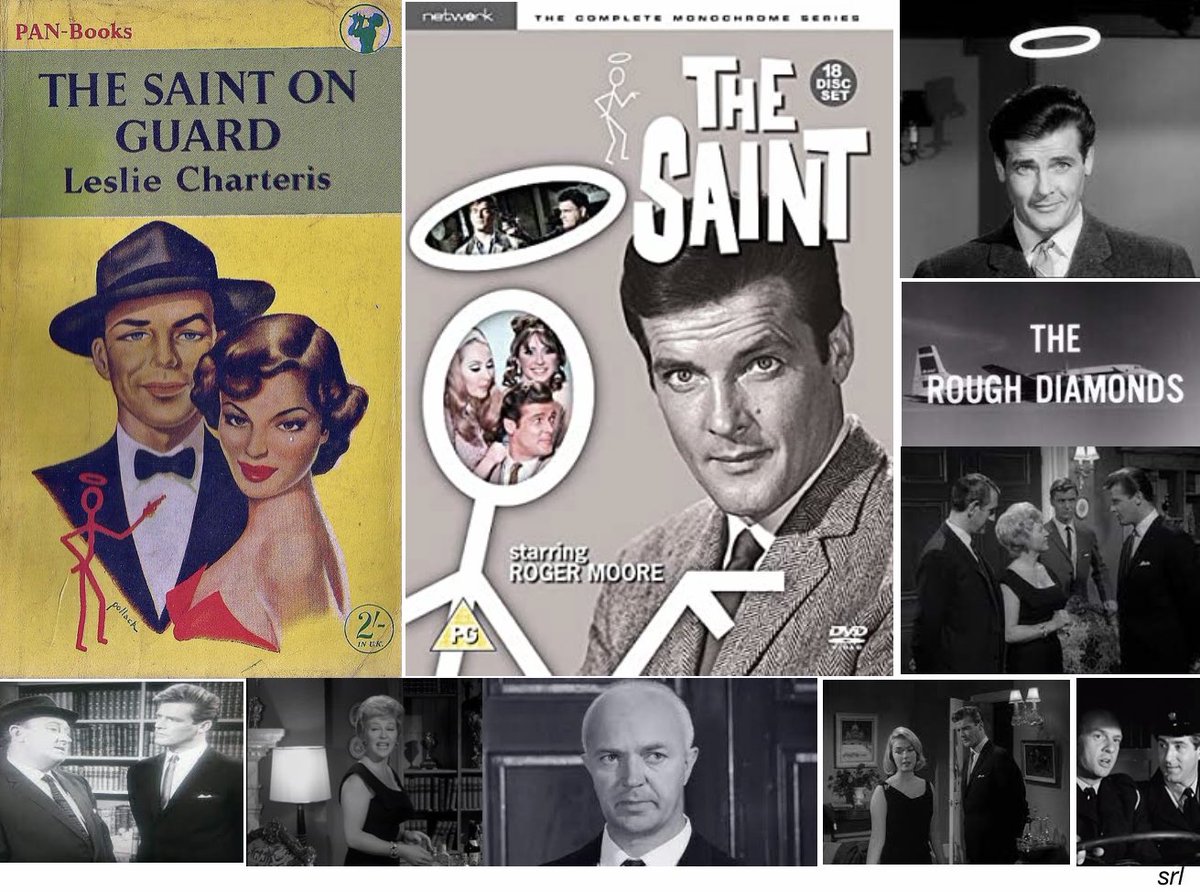 6pm TODAY on @TalkingPicsTV

From 1963, s2 Ep 10 of #TheSaint “The Rough Diamonds” directed by #PeterYates &amp; written by #BillStrutton

Based on a 1944 #LeslieCharteris novella “The Black Market” from 📖“The Saint on Guard”

🌟#RogerMoore #IvorDean #DouglasWilmer #GeorgeACooper 