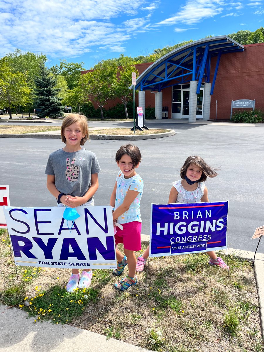 Angela4Amherst's tweet photo. Proudly Early Voting for @RyanforNYSenate &amp; @Higgins4WNY in Amherst! Vote now through Aug 23. #DemocracyIsNotASpectatorSport https://t.co/9pCOxh1qaT