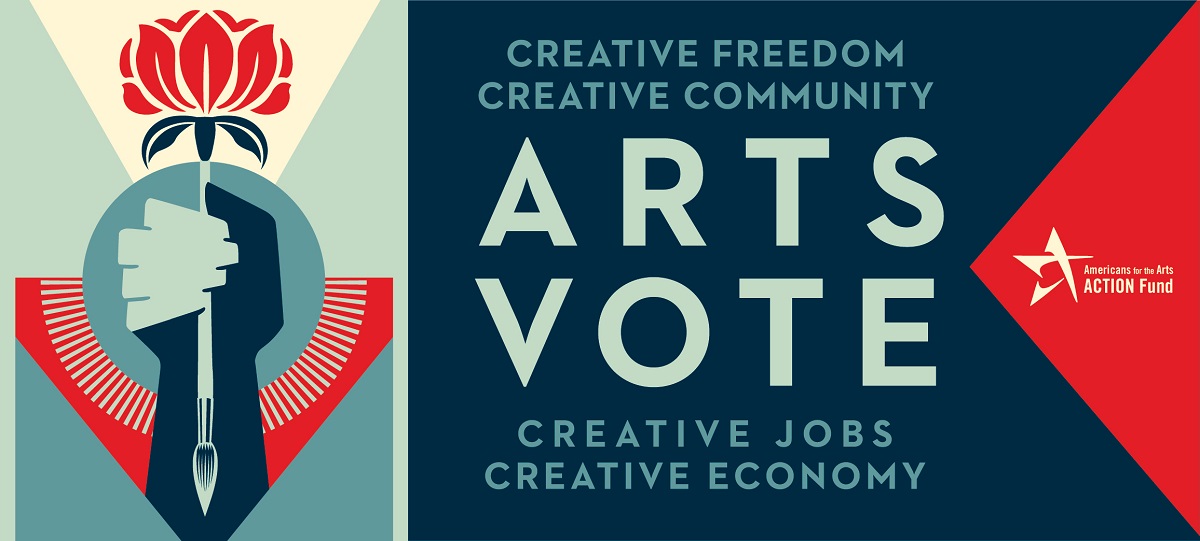 Americans4Arts's tweet photo. Take the @ArtsActionFund #ArtsVote pledge in 2022! Download a voter factsheet for your state or territory with the latest updates on election rules + deadlines, get access to exclusive art by Shepard Fairey (@OBEYGIANT) + make your vote count this year. https://t.co/JnFQIA04v4 https://t.co/6dabnRzboe