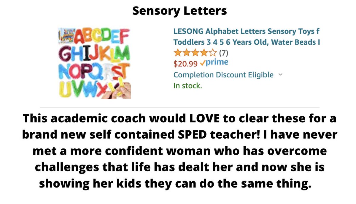 Have you ever walked in a self-contained SPED teacher's shoes? I used to be one and they need all the love and support they can get and a whole lot of prayers. This is dear to my heart!If 4 people donated $5 each, we could clear this today. #clearthelist amazon.com/baby-reg/sarah…
