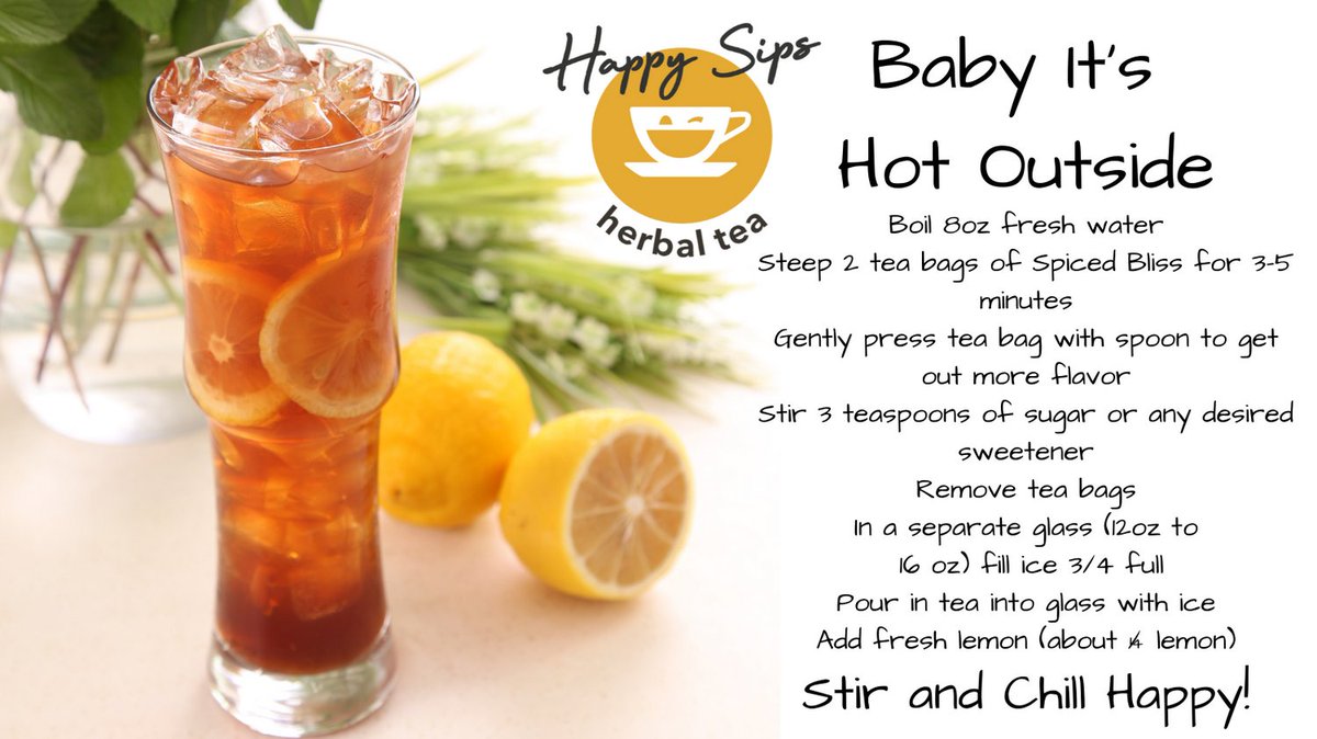 HappySipsTea's tweet photo. Happy Sips Teas can be enjoyed over a cold glass of ice for the perfect iced tea.   

For Happier Sips, add some Rum &amp; lemonade. 
Get creative &amp; Tweet us your recipes.  

Visit https://t.co/7AjHIUiuFv for more recipes.  
#ChillHappy

#TipsyBartender #herbaltea #teablends https://t.co/TpLxuEEDiu