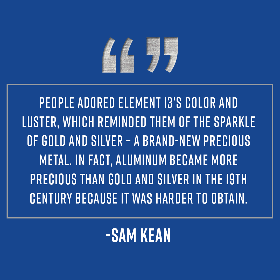 SecatAluminum's tweet photo. In the 19th century, aluminum was more precious than gold. 👑 Emperor Napoleon III used aluminum cutlery for his special gusts while the others ate from gold or silver. https://t.co/lZkYVGyZWy