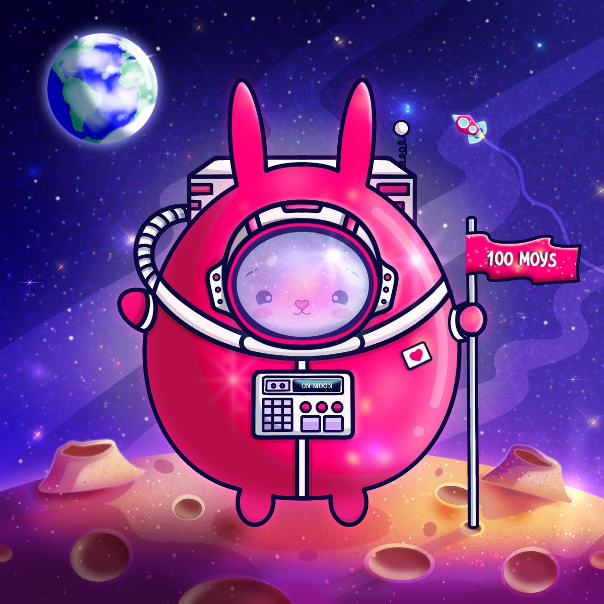 🎉#100-LAST MOY DROP PHASE 2🎉

To celebrate 100 Moys, meet Captain Moystrong. 1st Moy on the moon. She always loved exploring since a child and has achieved her dream. Let her inspire you to reach your own dreams. 

24hr auction starting bid: 0.01 ETH on Polygon
Link in comments