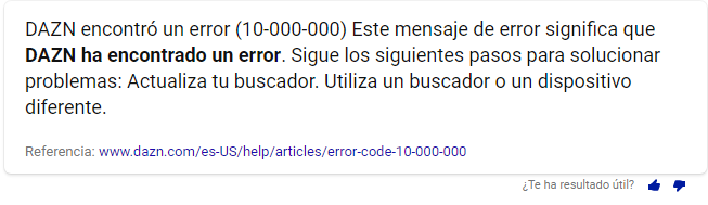 Gracias <a href="/DAZN_ES/">DAZN España</a> por responder cual es el error