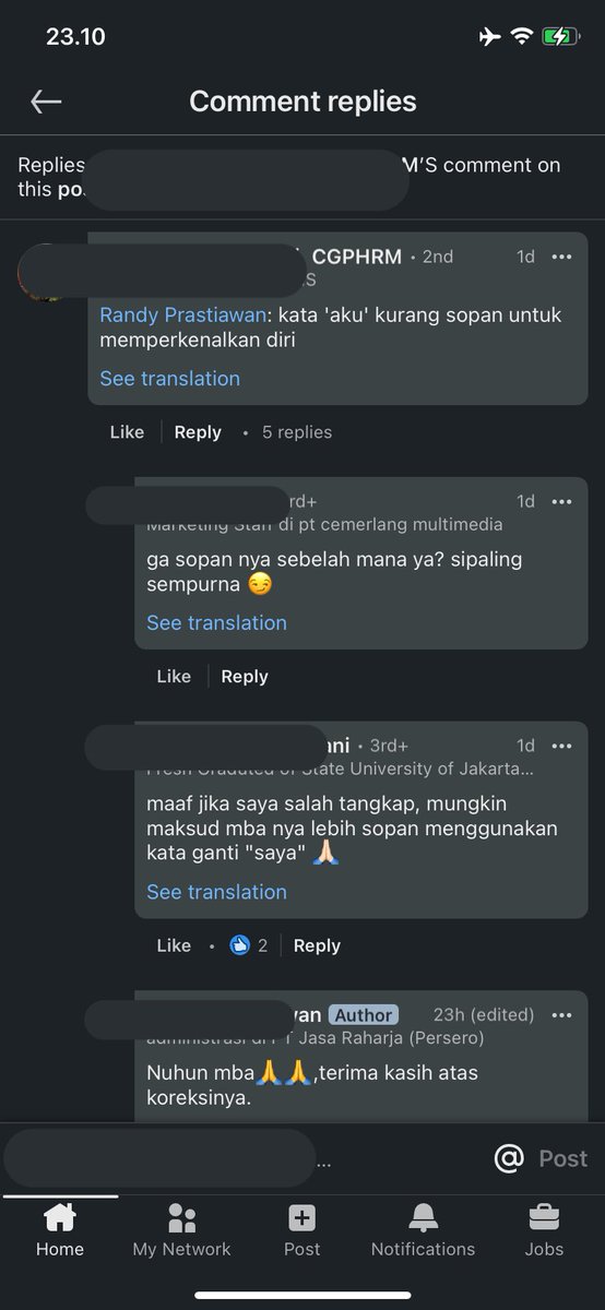 wrk! sefruit informasi ni. kalau kata “aku” gak selalu sopan utk digunakan. terutama dalam hal melamar pekerjaan. sesimple itu bisa jadi pertimbangan HRD. baik di cv/covlet/saat interview langsung pun sebaik baiknya gunakan kata “saya” ygy.