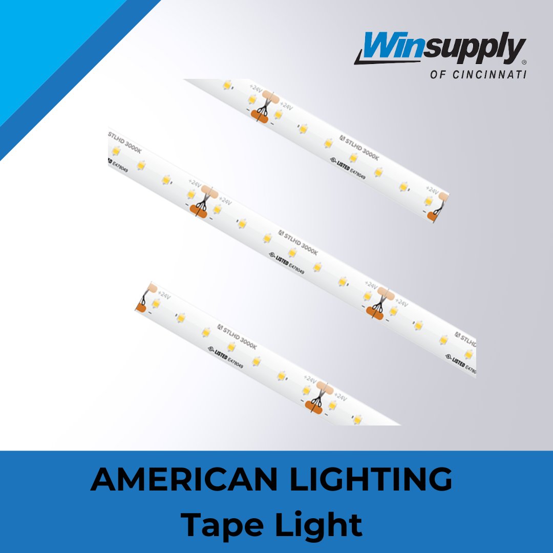 winsupply_cincy's tweet image. This Standard Grade HD tape light is able to produce up to 235 lumens per foot while using just 2.2 watts per foot. With cutting increments every 2.46 inches, this #tapelight can be cut to fit your project perfectly.
bit.ly/3uZMHp3

#winsupply
