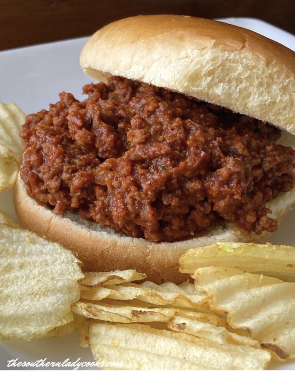 We love sloppy joes and have several different recipes for them on our website. This one is new and made with steak sauce. We think you will love it and so easy! #steak #sauce #sloppyjoes #easy #delicious #recipe ➡️ thesouthernladycooks.com/steak-sauce-sl…