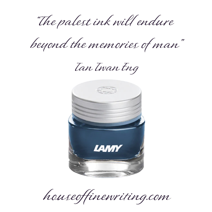 Andrew_HoFW's tweet photo. "The palest ink will endure beyond the memories of man" - Tan Twan Eng
https://t.co/OrullpbAWI
#Lamy #CrystalInk #Writing #Calligraphy #Memories #Toronto #Gift #FountainPen #Journaling #Inkquote https://t.co/sP36qN8ZMW