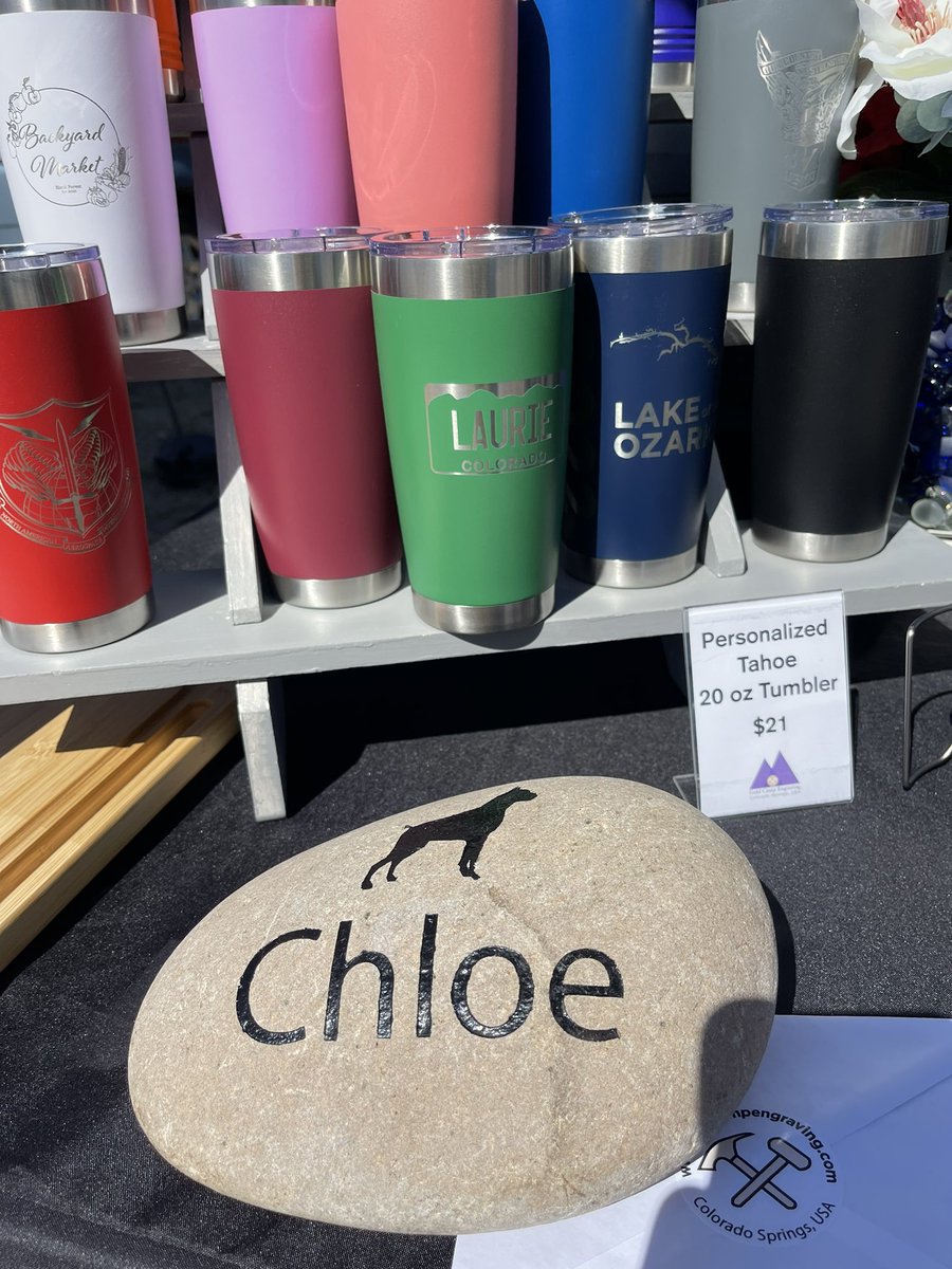 GCEngraving's tweet photo. All set up this morning at 11641 Ridgeline Dr, Colorado Springs, CO #BackyardMarket https://t.co/9d9NcCmi7L
