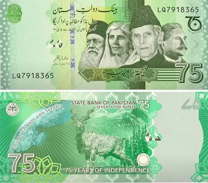 maqboolkaxmi's tweet photo. نوٹ کی ایک سائیڈ ساری سیاسی قیادت جبکہ دوسری سائیڈ اکیلا مار خور۔ پچھتر سالہ تاریخ کا خلاصہ۔
#75thPayKuchKhaas
#IndependenceDay @ImranKhanPTI https://t.co/tvliGbQw77
