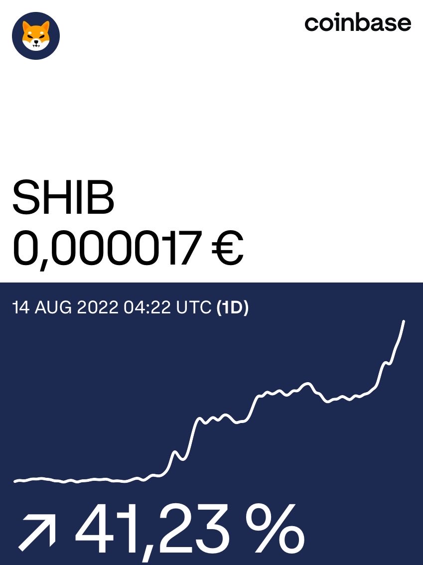 blueshopping24's tweet photo. #shib #SHIBARMY #ShibaEternity #SHIBARIUM #shibainu #SHIBARMYSTRONG #Shibaverse #shibafame
๐คฉ๐คฉ SHIBA INU auf @Coinbase: https://t.co/8LXmms0OCY https://t.co/vyq5xzlFjz