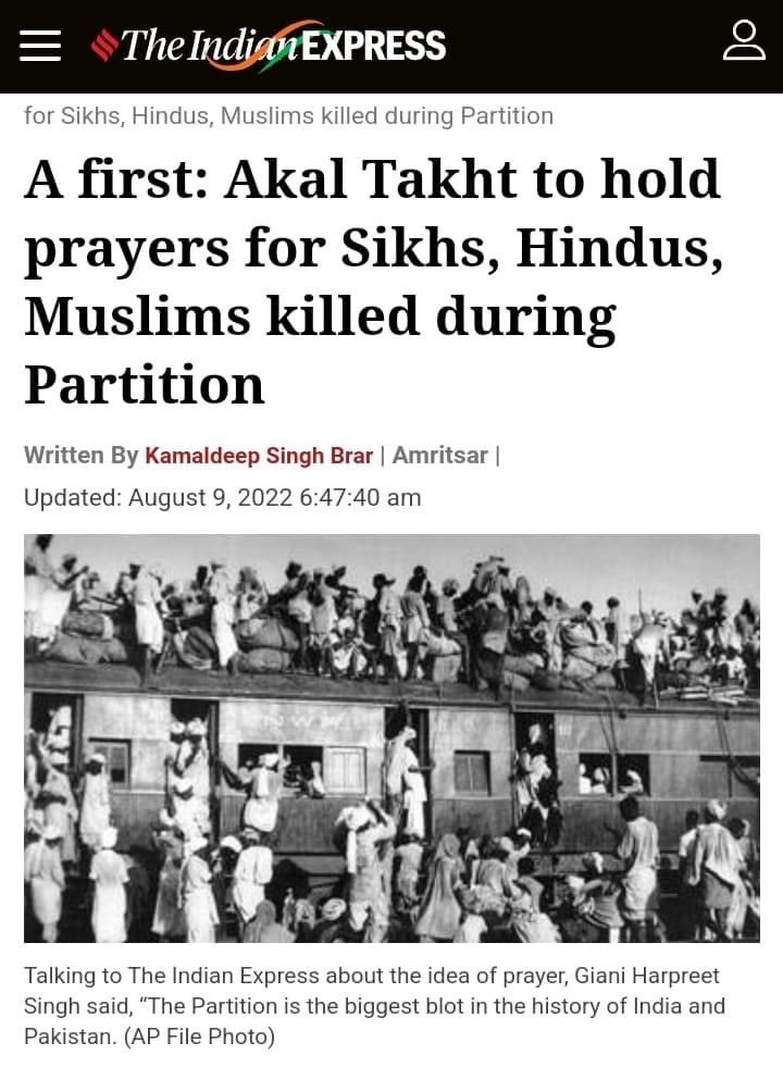 Mrsinghspeaks84's tweet photo. For Sikhs,Hindus,Muslim date of 14 August 15 August brings tear in their eyes Around 10 lakh Mostly “Punjabi”men,women and children were killed during the Partition of Punjab between India and Pakistan in 1947,"post partition the painful bloodshed life loss of Muslims in Jammu&amp; https://t.co/WrfwEFyrIF