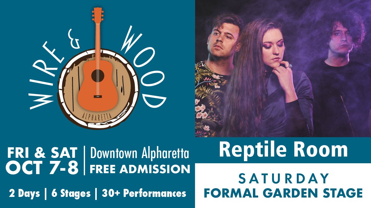 Experience Reptile Room, the Atlanta-based Electro Pop Trio, at Wire &amp; Wood on Oct 8. Reptile Room has amassed close to 500,000 streams on Spotify and gained local attention in Creative Loafing's "25 Atlanta Summer Jams" along with MTV, E!, and BET placements.