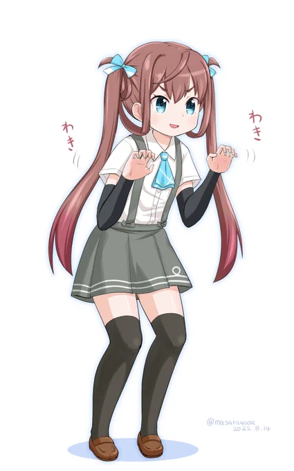 #艦これ版深夜の真剣お絵描き60分一本勝負#艦これ版真剣お絵描き60分一本勝負_20220814#朝雲わきわき 